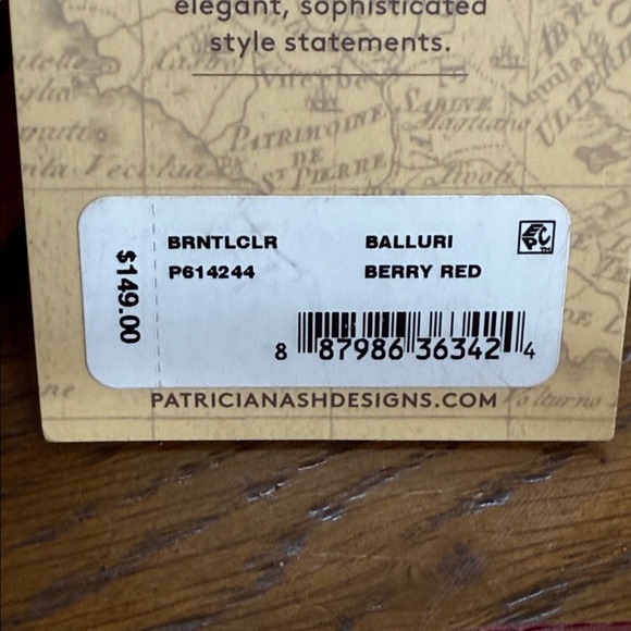 New Patricia Nash Burgundy Embossed Crossbody Bag. Double sides. - Picture 7 of 16